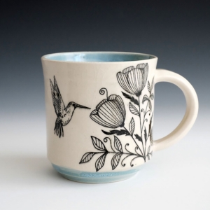 Abby Mouw: A3 Hummingbird Blue Mug