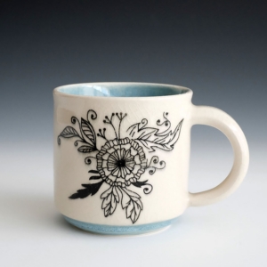 Abby Mouw: A5 Flower Blue Mug