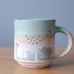 Abby Mouw: 110 Forest Mug Ivory Inside